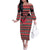 Trinidad and Tobago Christmas Family Matching Off The Shoulder Long Sleeve Dress and Hawaiian Shirt Bird and Coat of Arms Design - Wonder Print Shop
