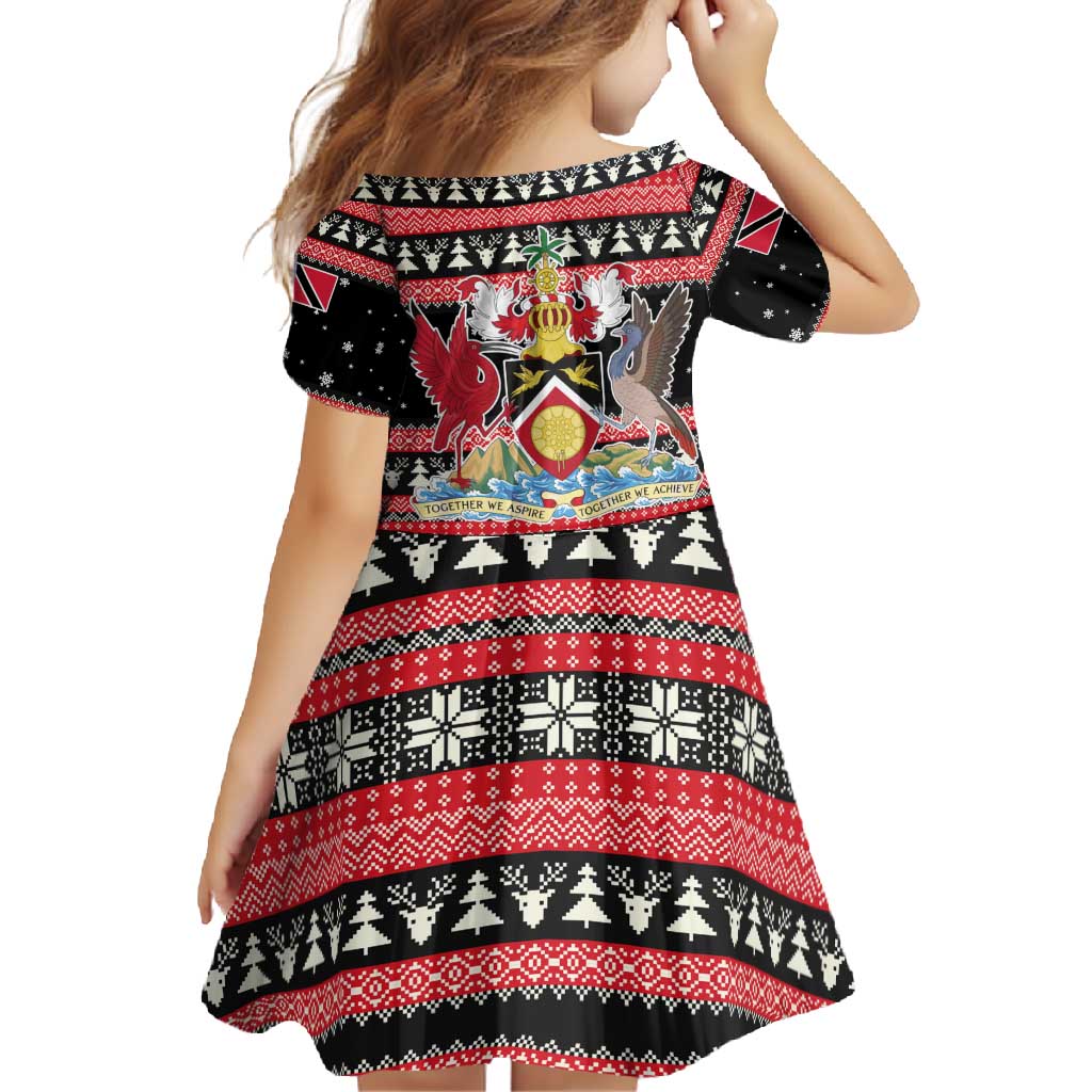 Trinidad and Tobago Christmas Family Matching Off Shoulder Maxi Dress and Hawaiian Shirt Bird and Coat of Arms Design - Wonder Print Shop