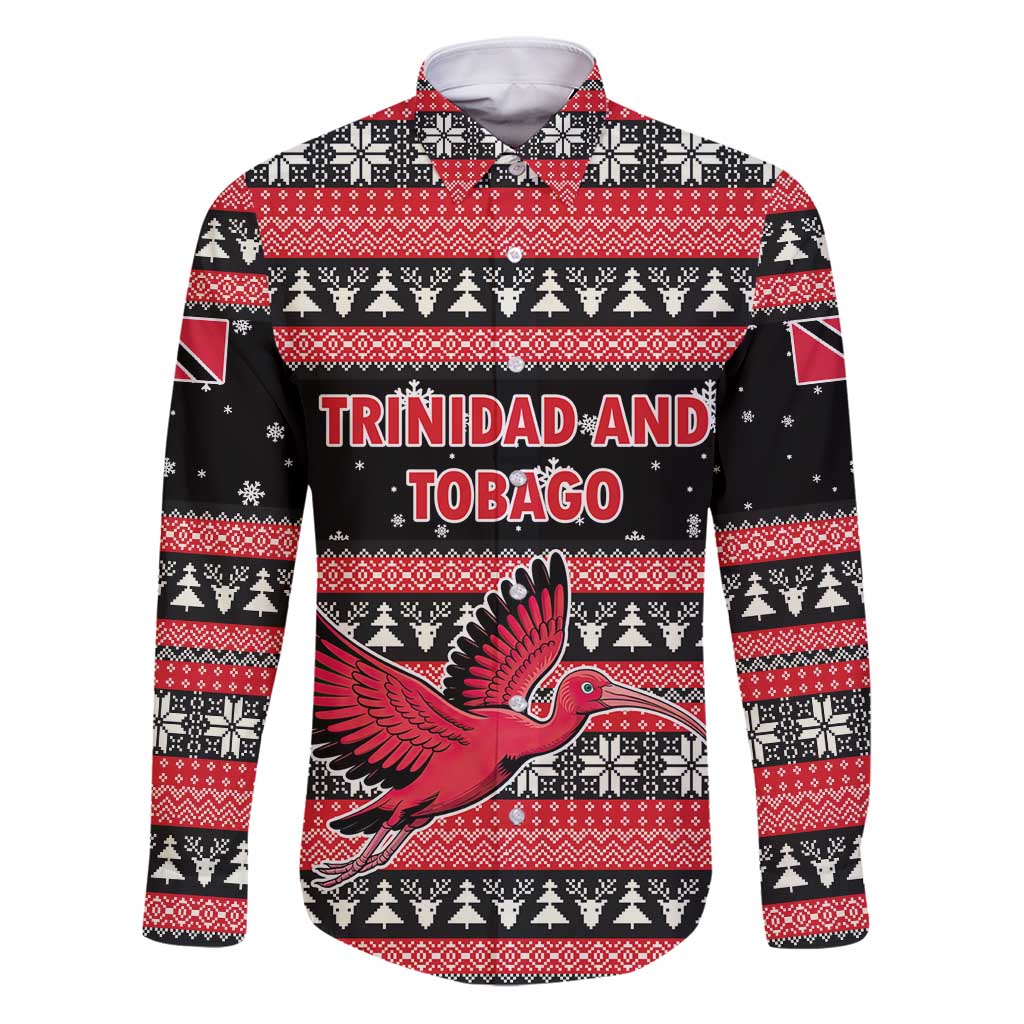 Trinidad and Tobago Christmas Family Matching Puletasi and Hawaiian Shirt Bird and Coat of Arms Design - Wonder Print Shop
