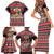 Trinidad and Tobago Christmas Family Matching Short Sleeve Bodycon Dress and Hawaiian Shirt Bird and Coat of Arms Design - Wonder Print Shop