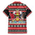 Trinidad and Tobago Christmas Family Matching Short Sleeve Bodycon Dress and Hawaiian Shirt Bird and Coat of Arms Design - Wonder Print Shop