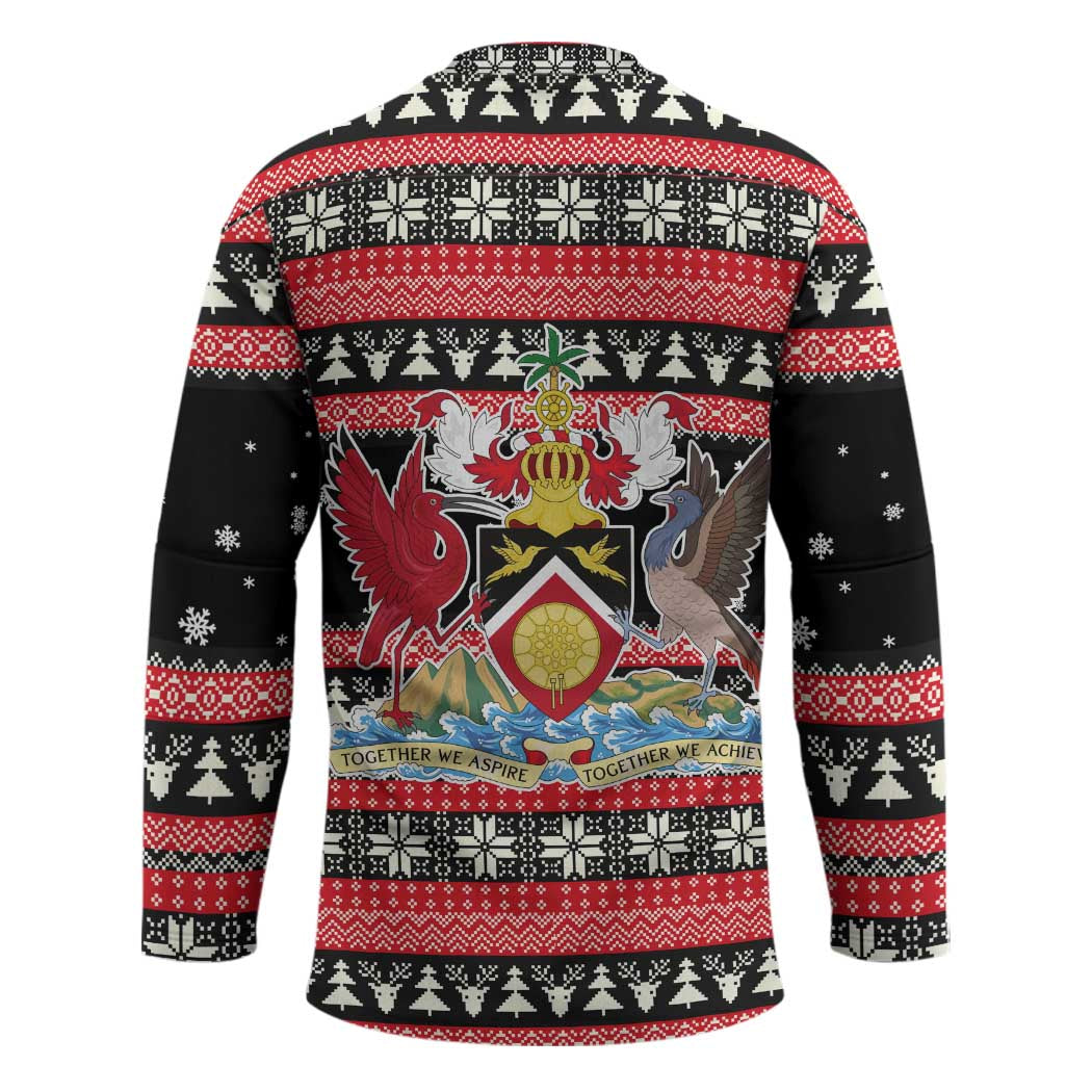 Trinidad and Tobago Christmas Hockey Jersey Bird and Coat of Arms Design - Wonder Print Shop