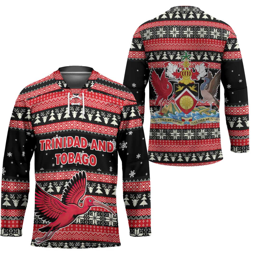 Trinidad and Tobago Christmas Hockey Jersey Bird and Coat of Arms Design - Wonder Print Shop