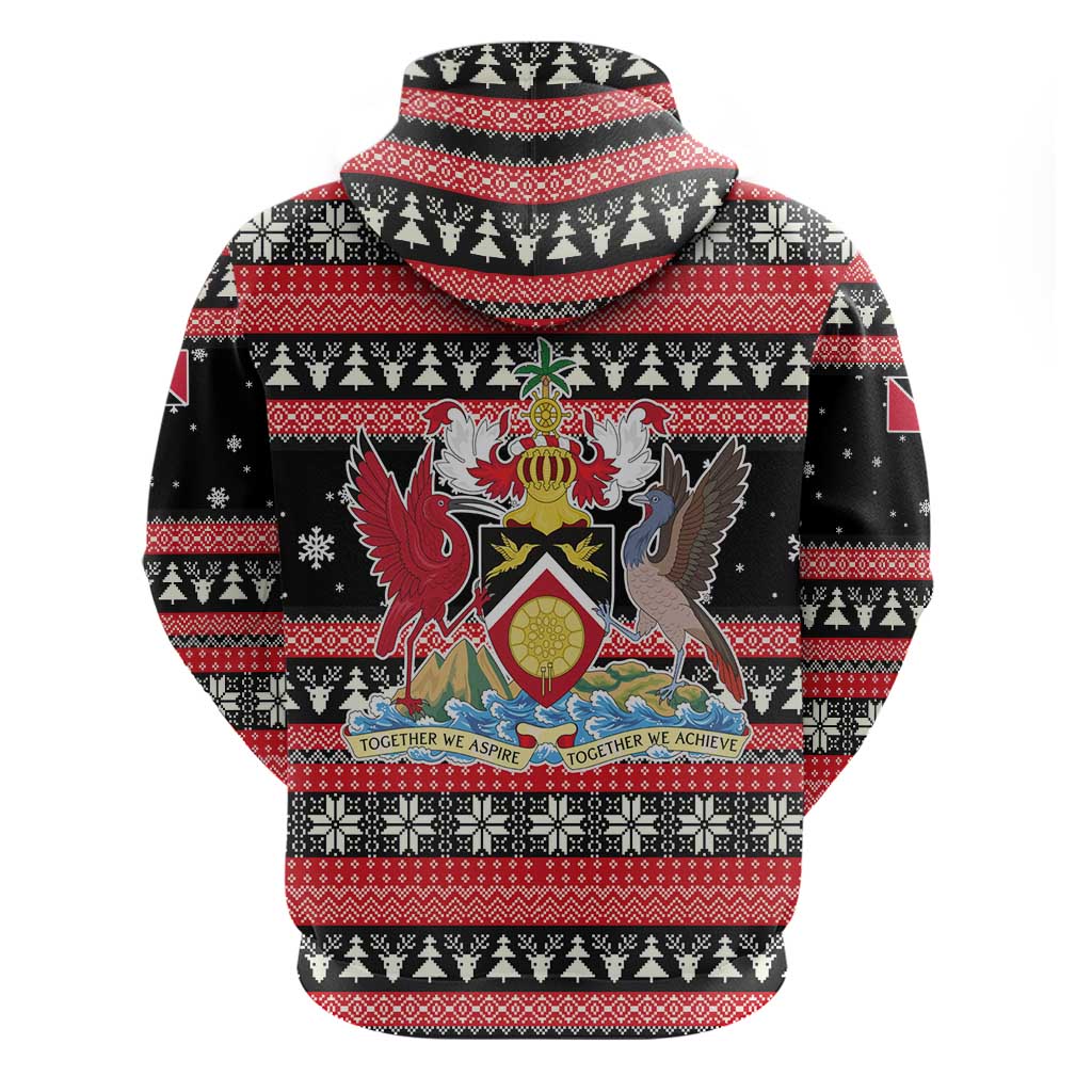 Trinidad and Tobago Christmas Hoodie Bird and Coat of Arms Design - Wonder Print Shop