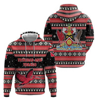 Trinidad and Tobago Christmas Hoodie Bird and Coat of Arms Design - Wonder Print Shop