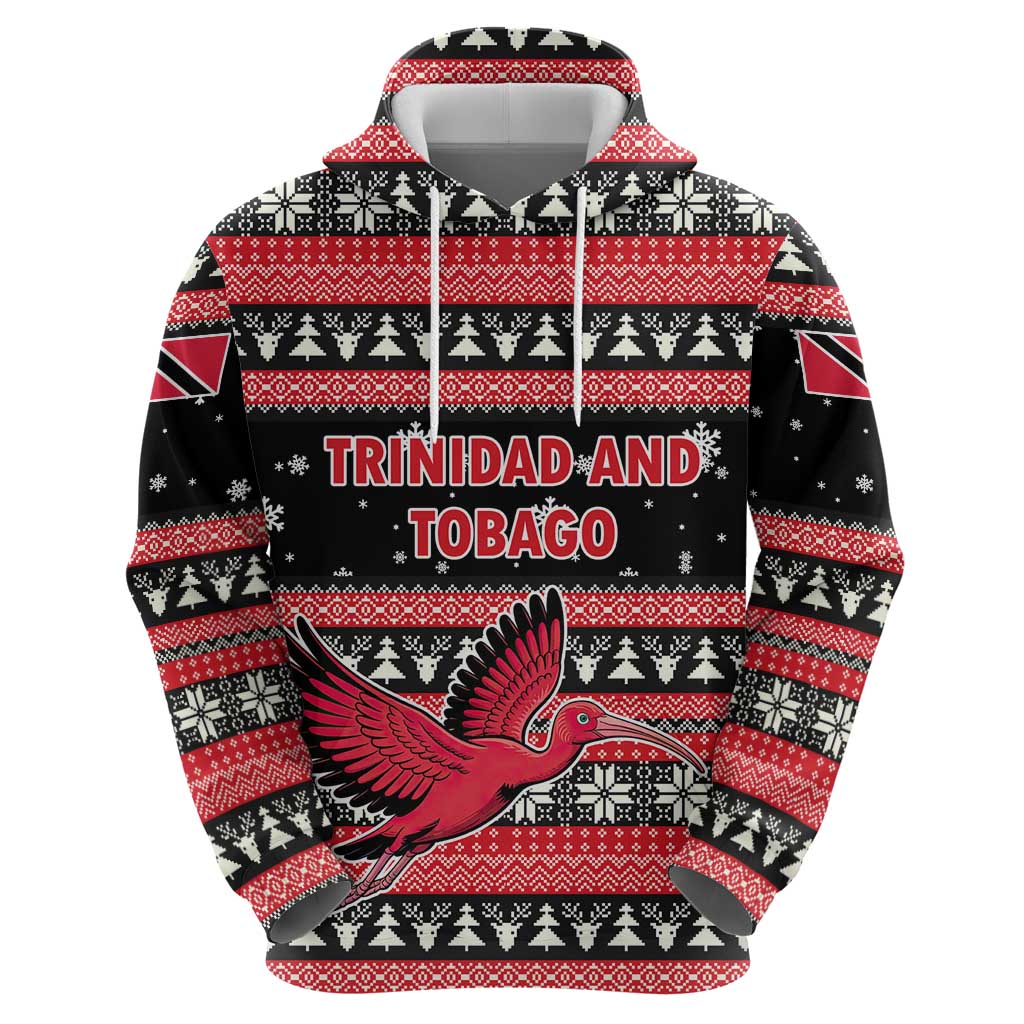 Trinidad and Tobago Christmas Hoodie Bird and Coat of Arms Design - Wonder Print Shop
