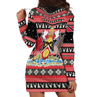 Trinidad and Tobago Christmas Hoodie Dress Bird and Coat of Arms Design - Wonder Print Shop