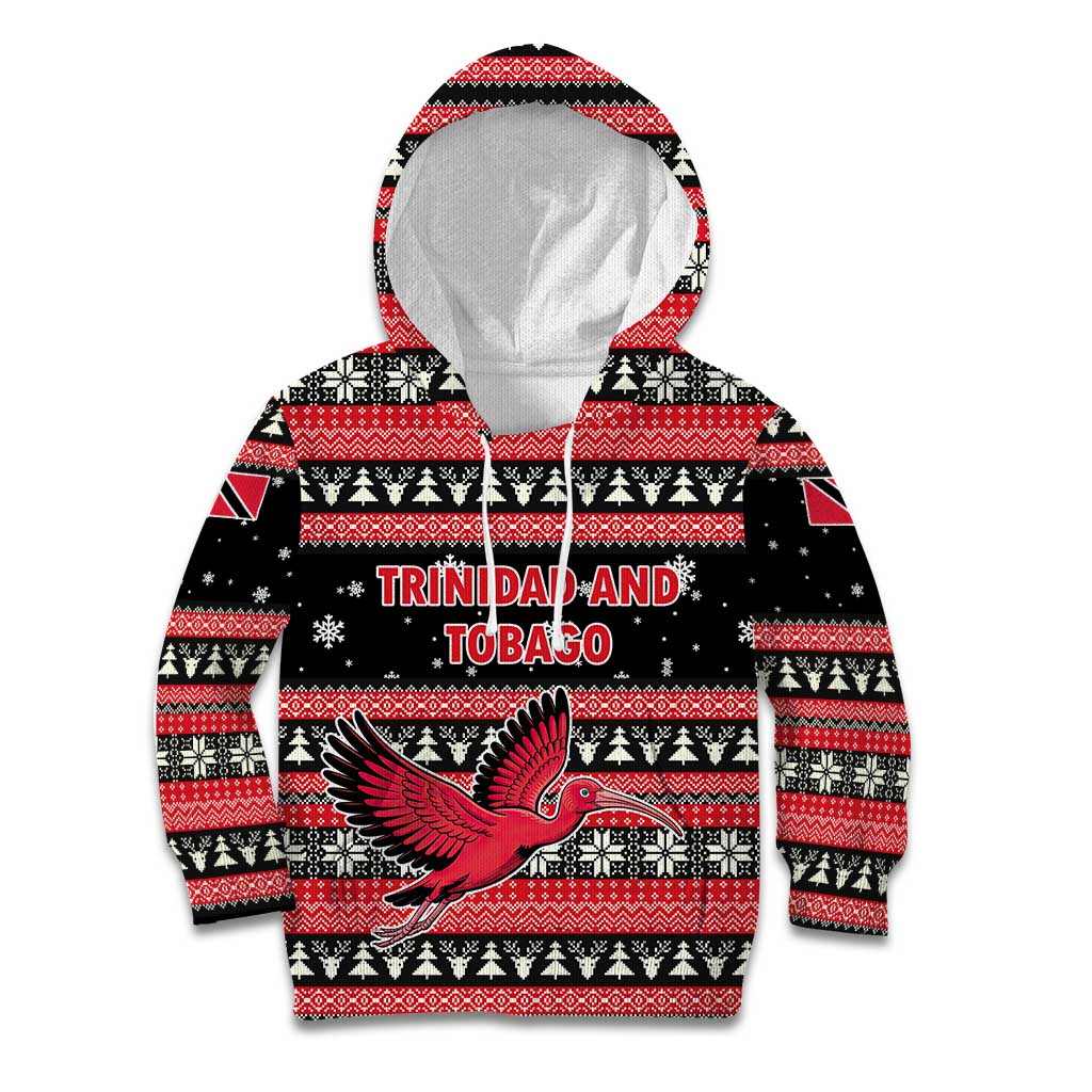 Trinidad and Tobago Christmas Kid Hoodie Bird and Coat of Arms Design - Wonder Print Shop