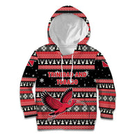 Trinidad and Tobago Christmas Kid Hoodie Bird and Coat of Arms Design - Wonder Print Shop