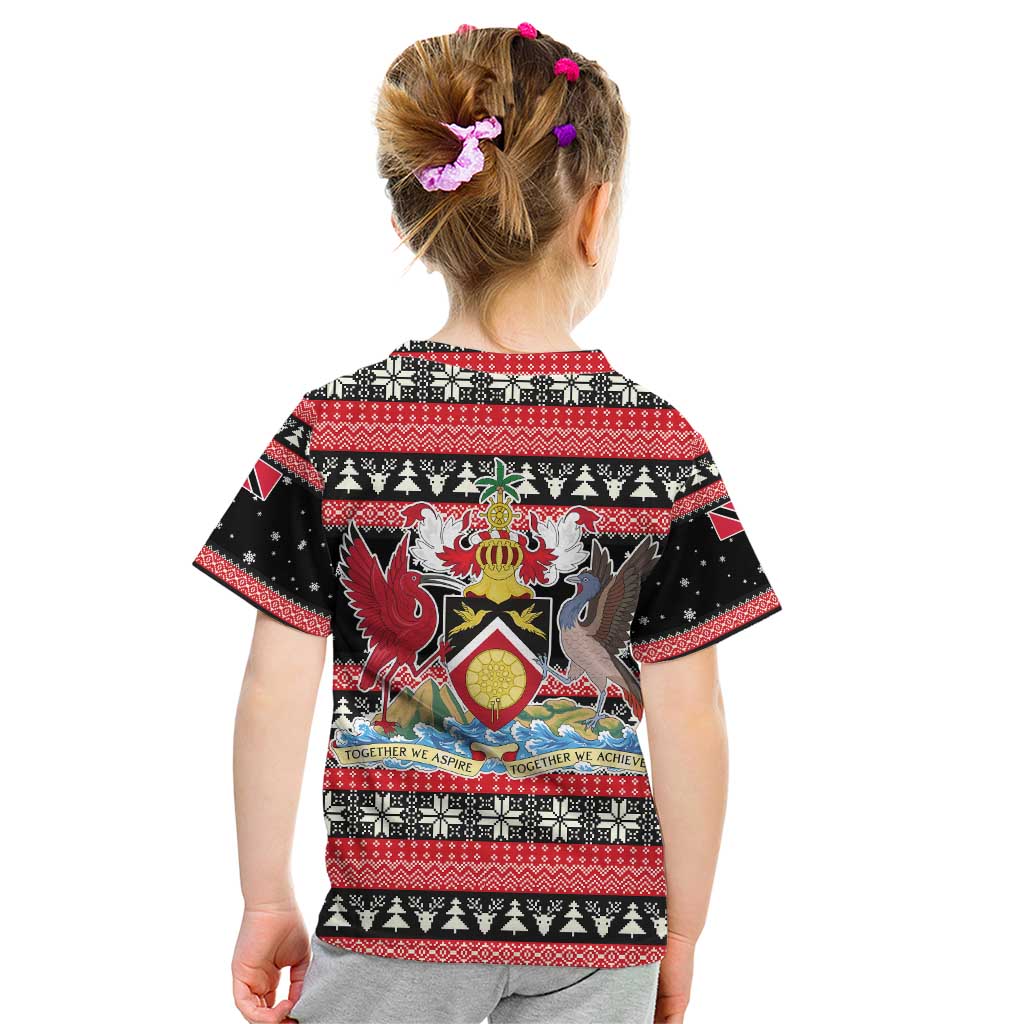Trinidad and Tobago Christmas Kid T Shirt Bird and Coat of Arms Design - Wonder Print Shop
