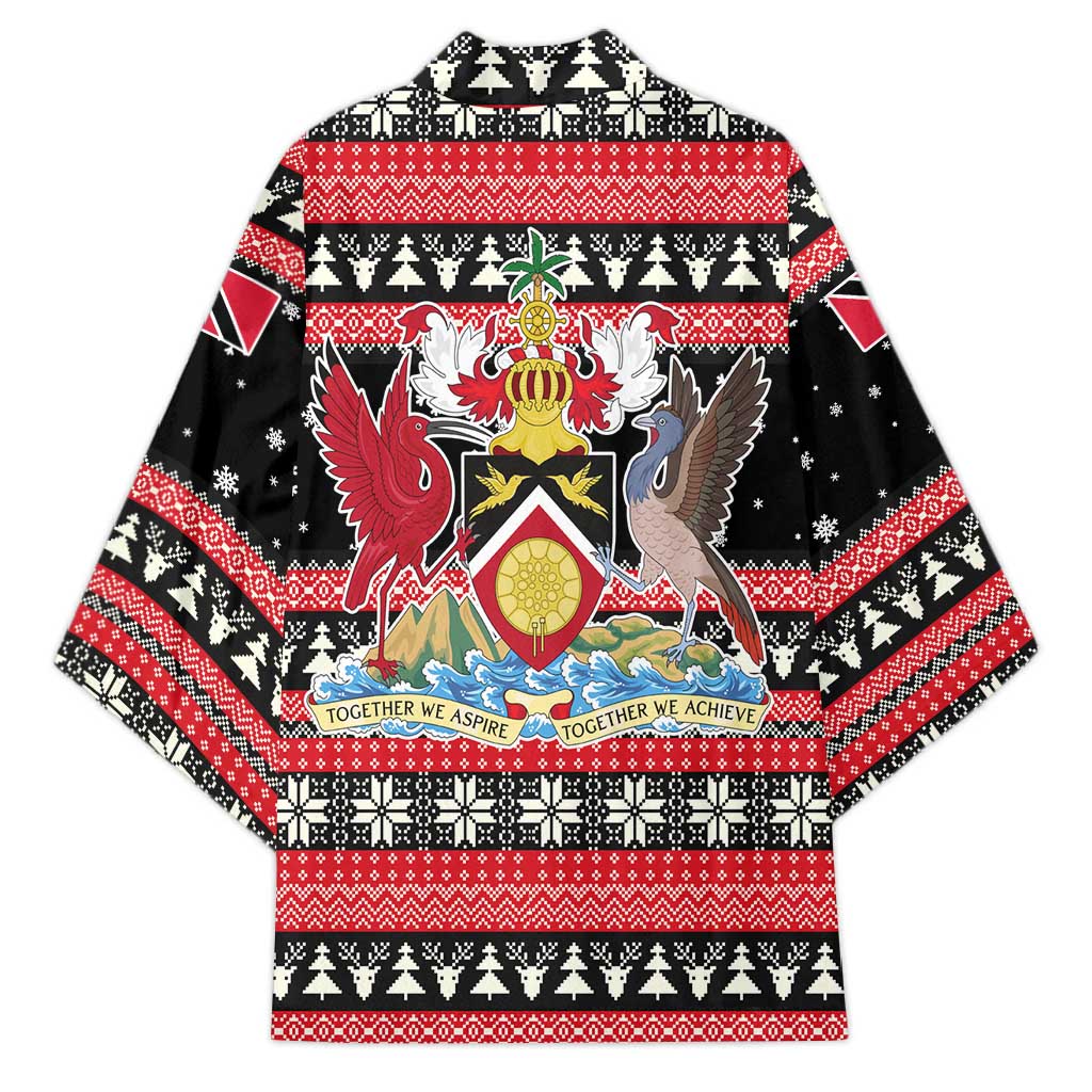 Trinidad and Tobago Christmas Kimono Bird and Coat of Arms Design - Wonder Print Shop