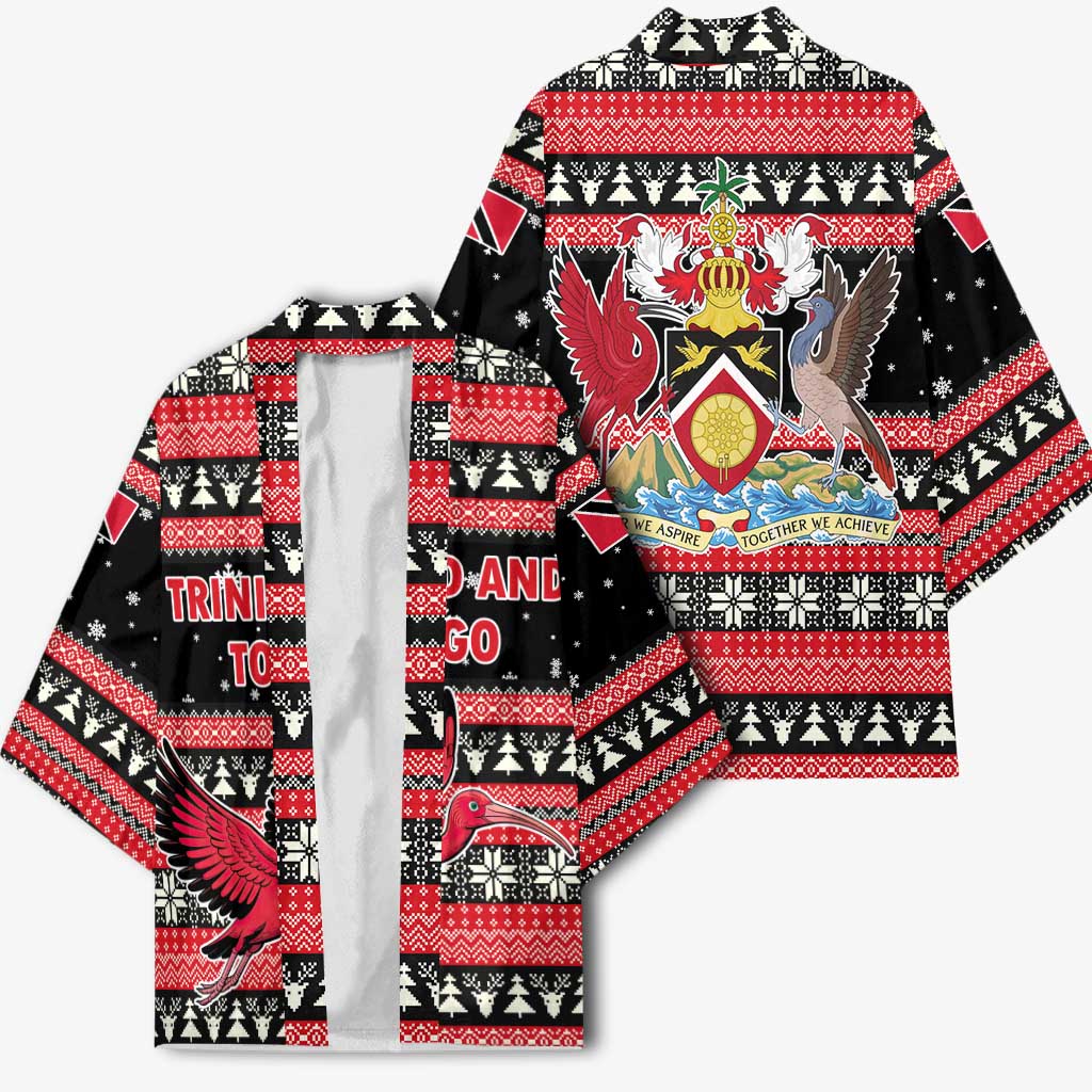Trinidad and Tobago Christmas Kimono Bird and Coat of Arms Design - Wonder Print Shop