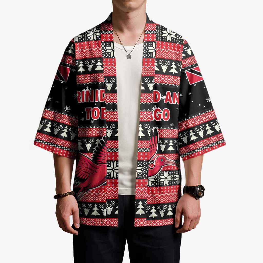Trinidad and Tobago Christmas Kimono Bird and Coat of Arms Design - Wonder Print Shop