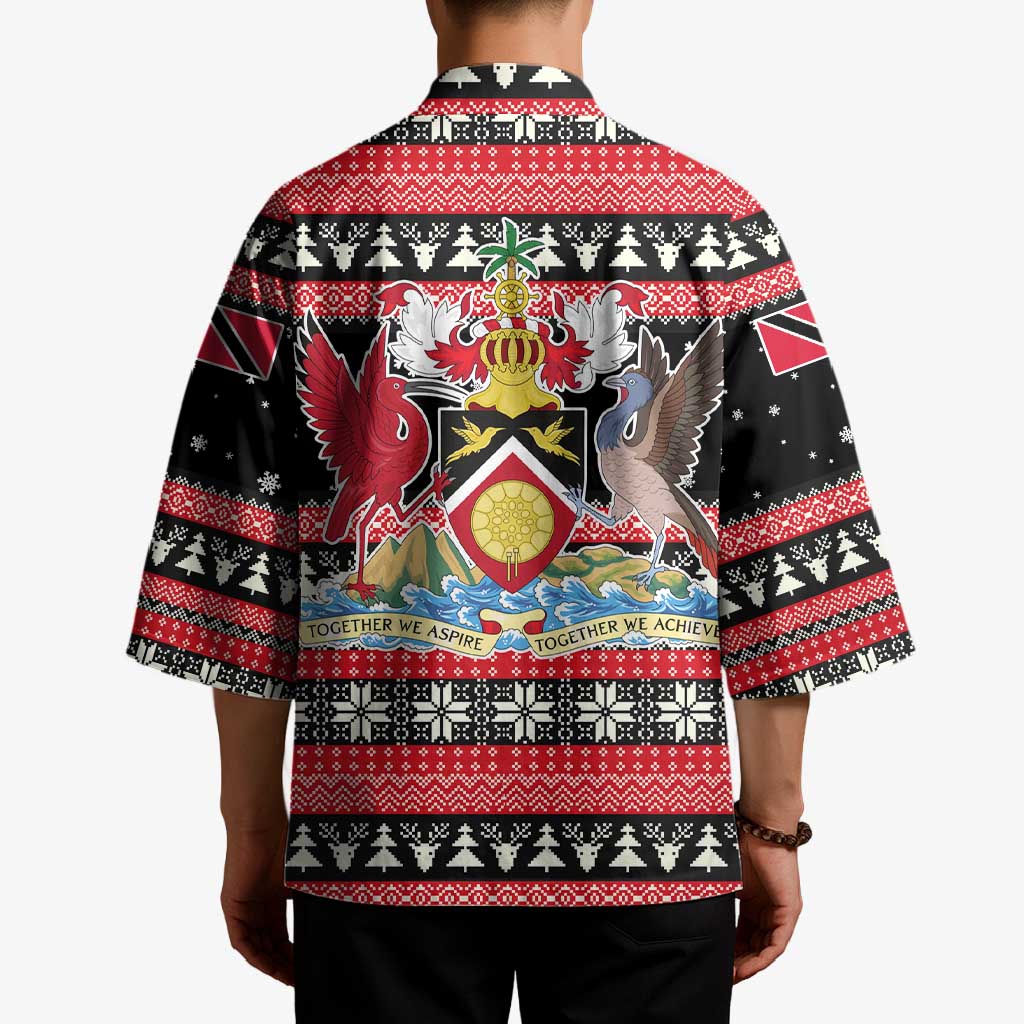 Trinidad and Tobago Christmas Kimono Bird and Coat of Arms Design - Wonder Print Shop