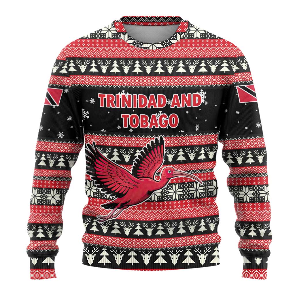 Trinidad and Tobago Christmas Ugly Christmas Sweater Bird and Coat of Arms Design - Wonder Print Shop