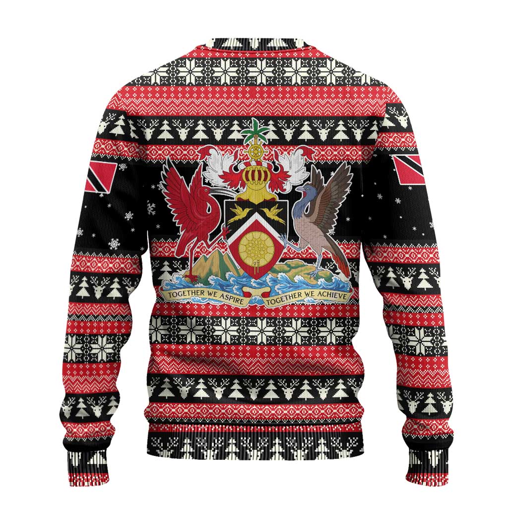 Trinidad and Tobago Christmas Ugly Christmas Sweater Bird and Coat of Arms Design - Wonder Print Shop