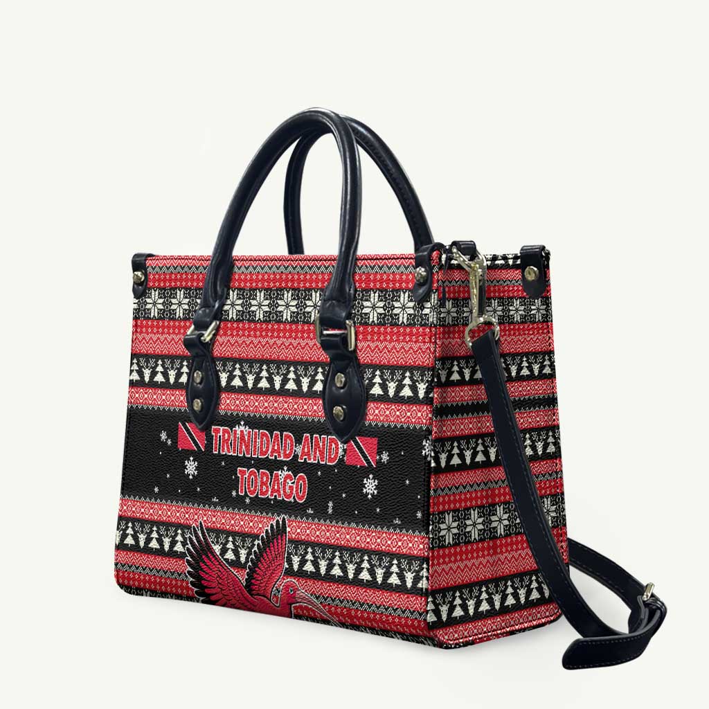 Trinidad and Tobago Christmas Leather Bag Bird and Coat of Arms Design - Wonder Print Shop