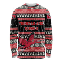 Trinidad and Tobago Christmas Long Sleeve Shirt Bird and Coat of Arms Design - Wonder Print Shop