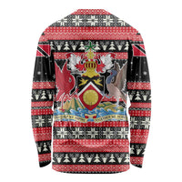 Trinidad and Tobago Christmas Long Sleeve Shirt Bird and Coat of Arms Design - Wonder Print Shop