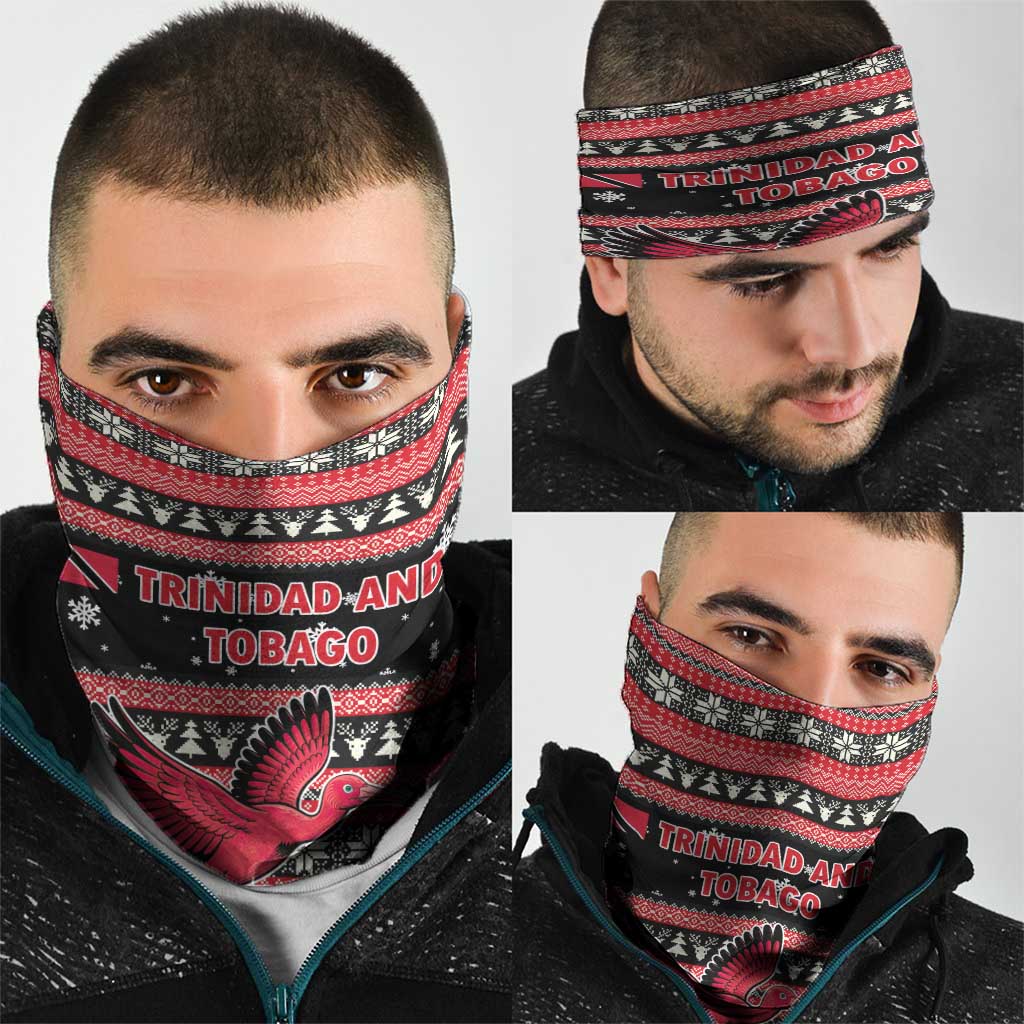 Trinidad and Tobago Christmas Neck Gaiter Bird and Coat of Arms Design - Wonder Print Shop