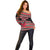 Trinidad and Tobago Christmas Off Shoulder Sweater Bird and Coat of Arms Design - Wonder Print Shop