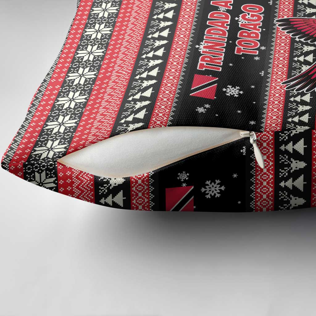 Trinidad and Tobago Christmas Pillow Cover Bird and Coat of Arms Design - Wonder Print Shop