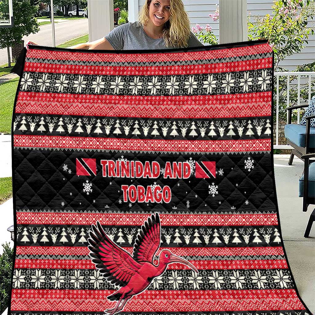 Trinidad and Tobago Christmas Quilt Bird and Coat of Arms Design - Wonder Print Shop