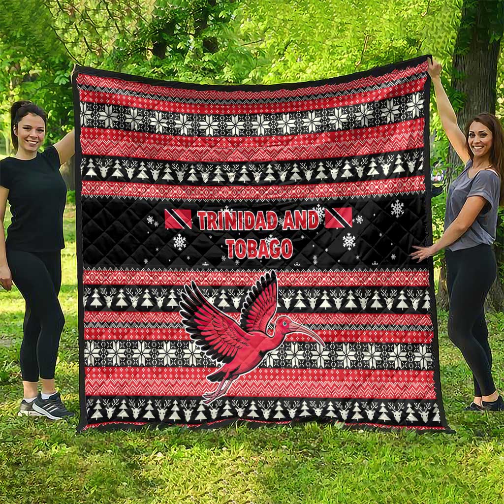 Trinidad and Tobago Christmas Quilt Bird and Coat of Arms Design - Wonder Print Shop