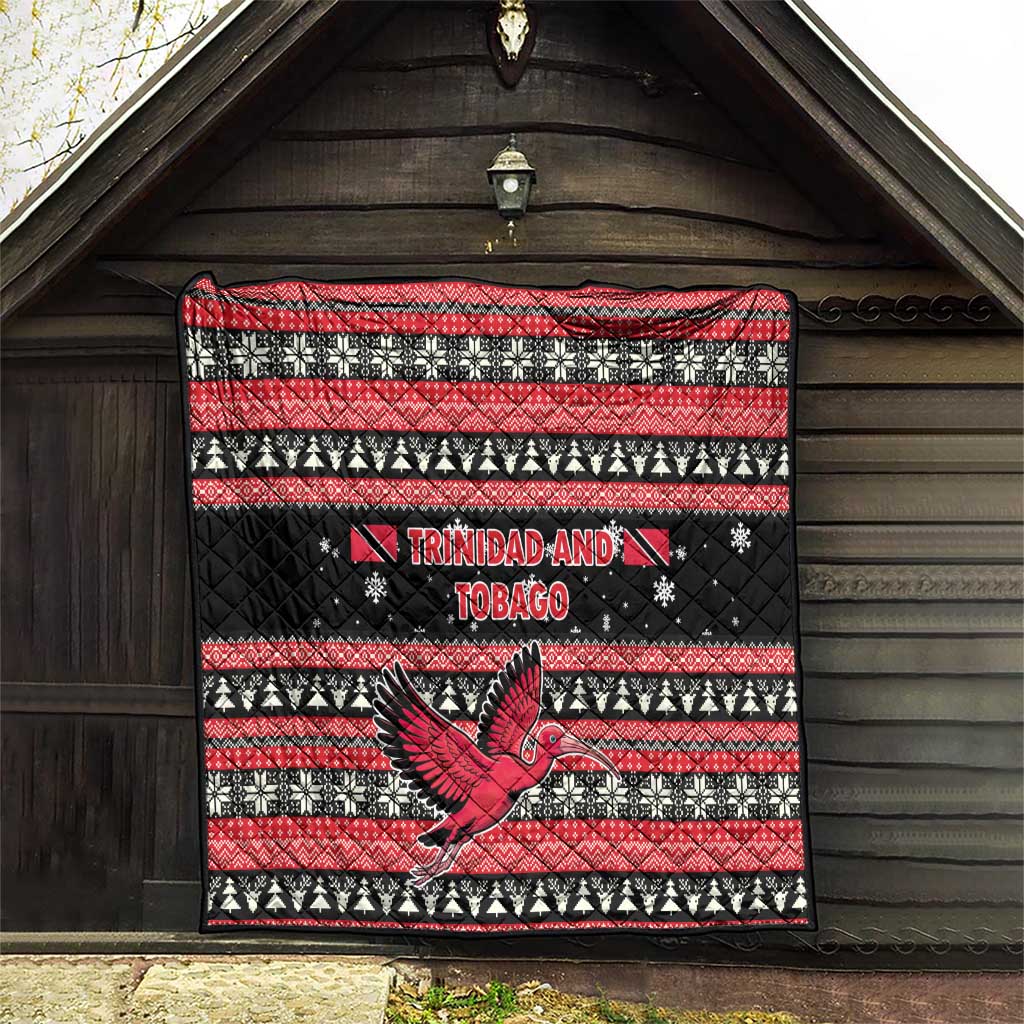 Trinidad and Tobago Christmas Quilt Bird and Coat of Arms Design - Wonder Print Shop