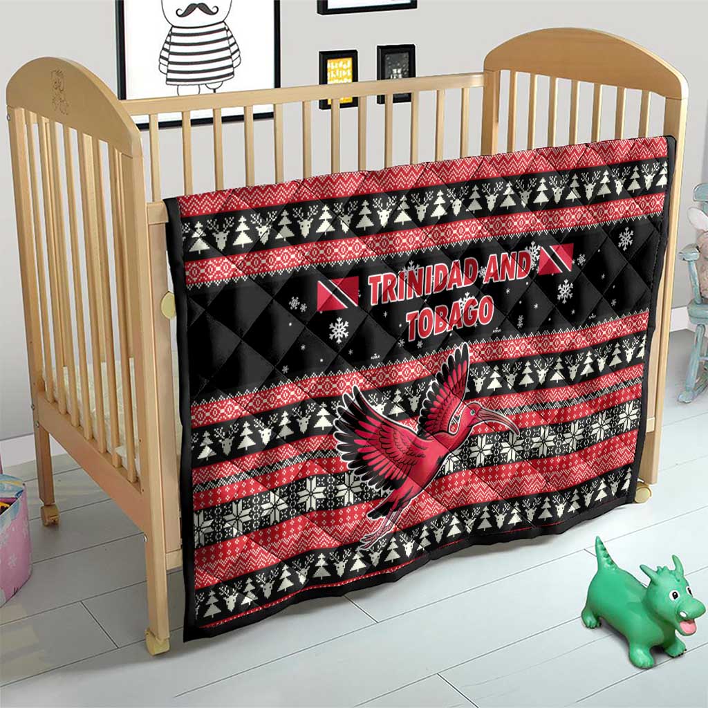 Trinidad and Tobago Christmas Quilt Bird and Coat of Arms Design - Wonder Print Shop