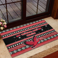 Trinidad and Tobago Christmas Rubber Doormat Bird and Coat of Arms Design - Wonder Print Shop