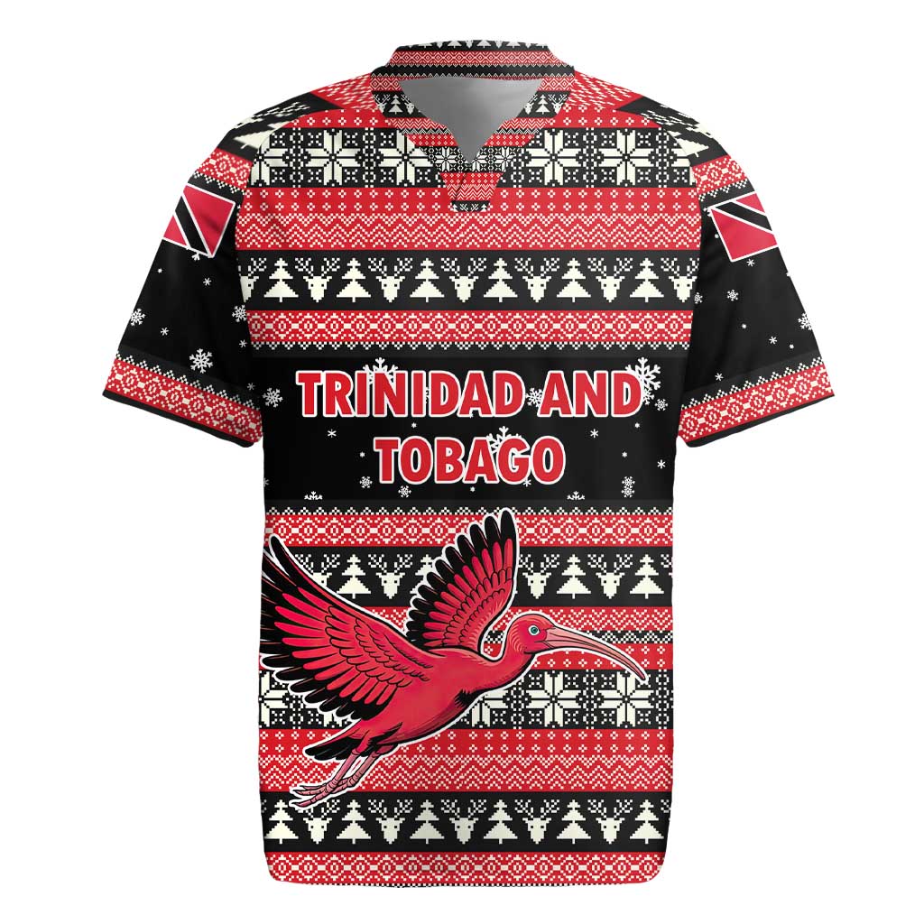 Trinidad and Tobago Christmas Rugby Jersey Bird and Coat of Arms Design - Wonder Print Shop