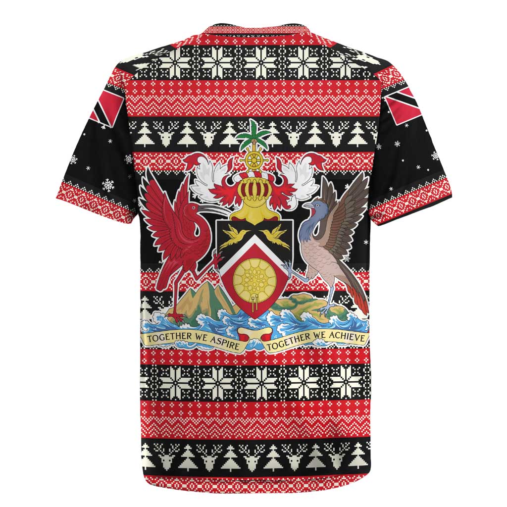 Trinidad and Tobago Christmas Rugby Jersey Bird and Coat of Arms Design - Wonder Print Shop