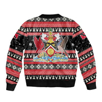 Trinidad and Tobago Christmas Sleeve Zip Bomber Jacket Bird and Coat of Arms Design - Wonder Print Shop