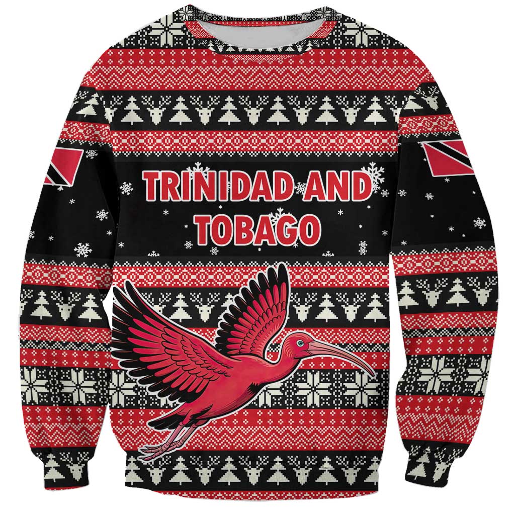 Trinidad and Tobago Christmas Sweatshirt Bird and Coat of Arms Design - Wonder Print Shop
