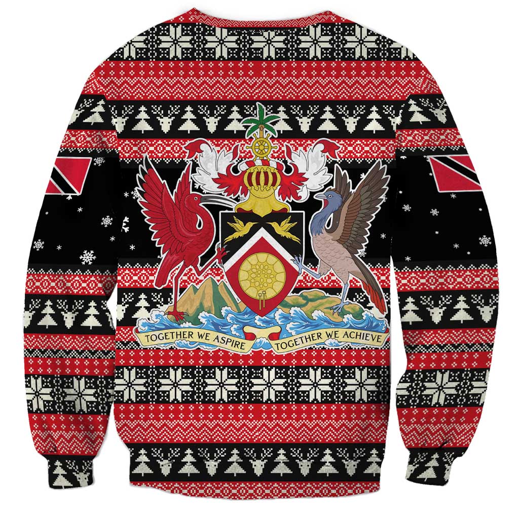 Trinidad and Tobago Christmas Sweatshirt Bird and Coat of Arms Design - Wonder Print Shop