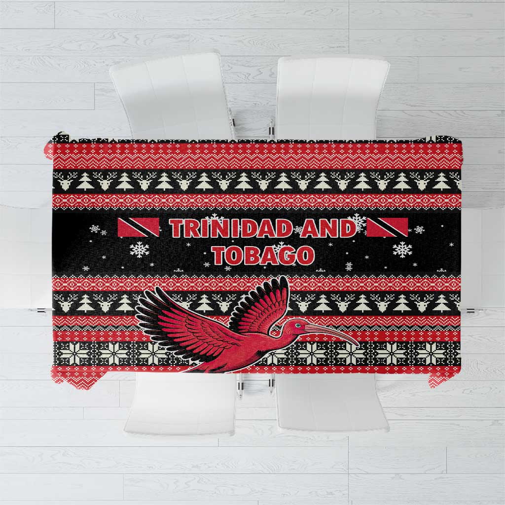 Trinidad and Tobago Christmas Tablecloth Bird and Coat of Arms Design - Wonder Print Shop