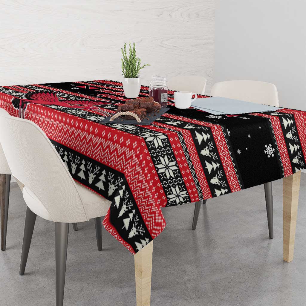 Trinidad and Tobago Christmas Tablecloth Bird and Coat of Arms Design - Wonder Print Shop