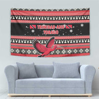 Trinidad and Tobago Christmas Tapestry Bird and Coat of Arms Design - Wonder Print Shop
