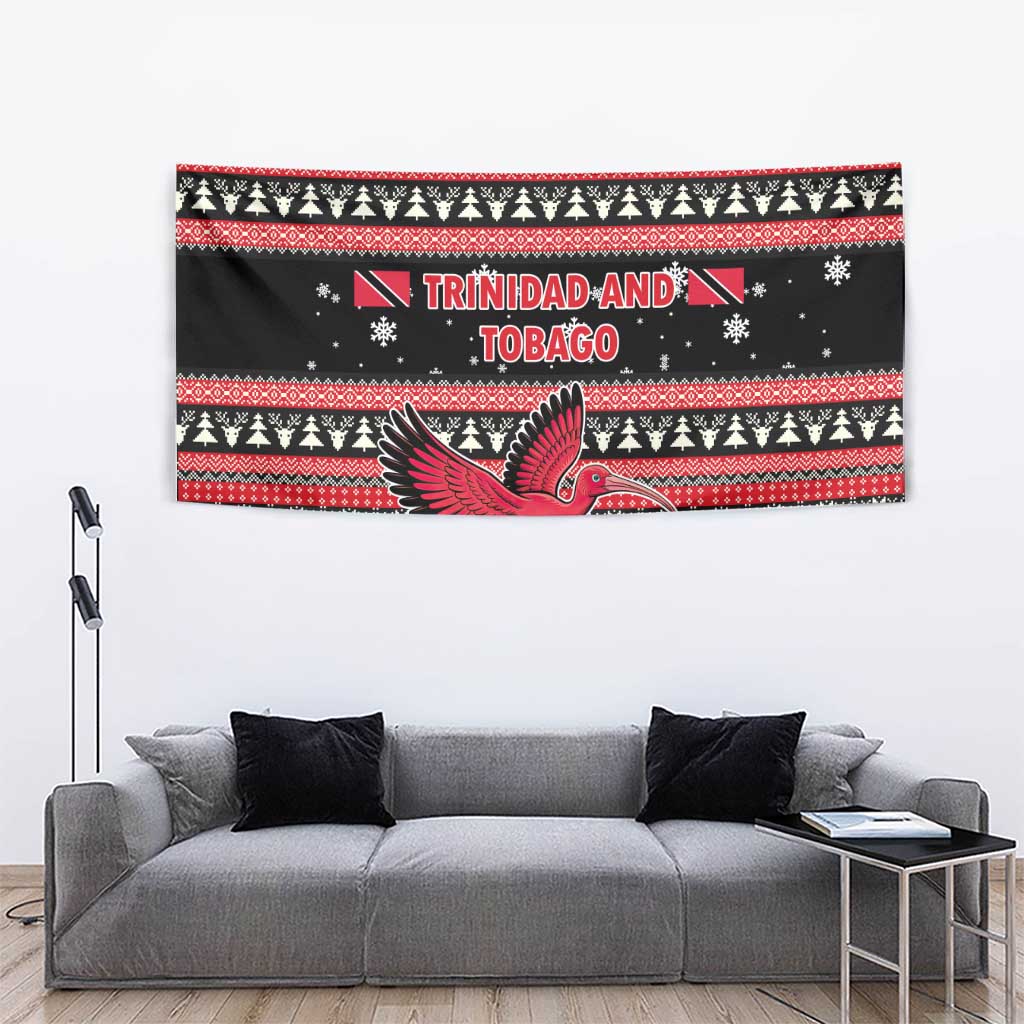 Trinidad and Tobago Christmas Tapestry Bird and Coat of Arms Design - Wonder Print Shop