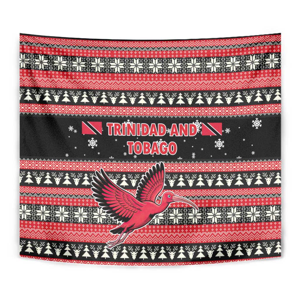 Trinidad and Tobago Christmas Tapestry Bird and Coat of Arms Design - Wonder Print Shop