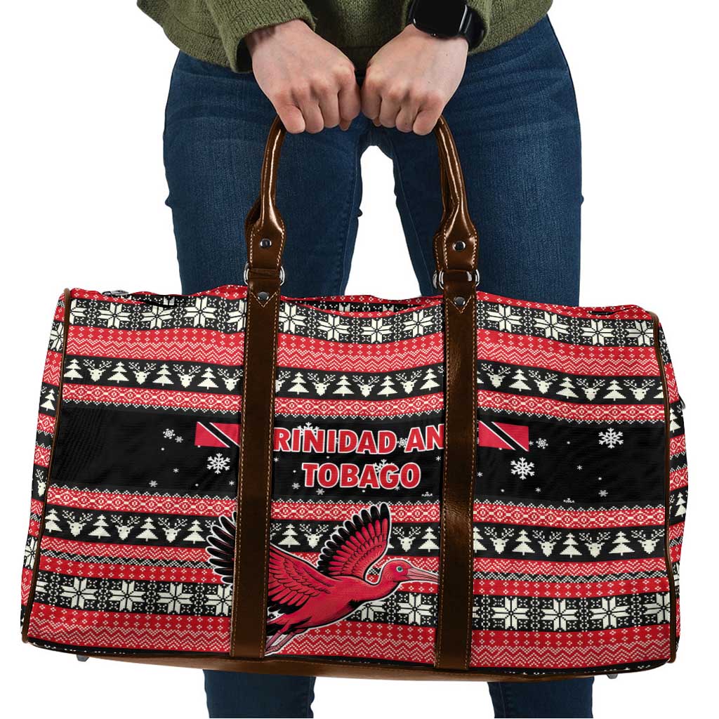 Trinidad and Tobago Christmas Travel Bag Bird and Coat of Arms Design - Wonder Print Shop