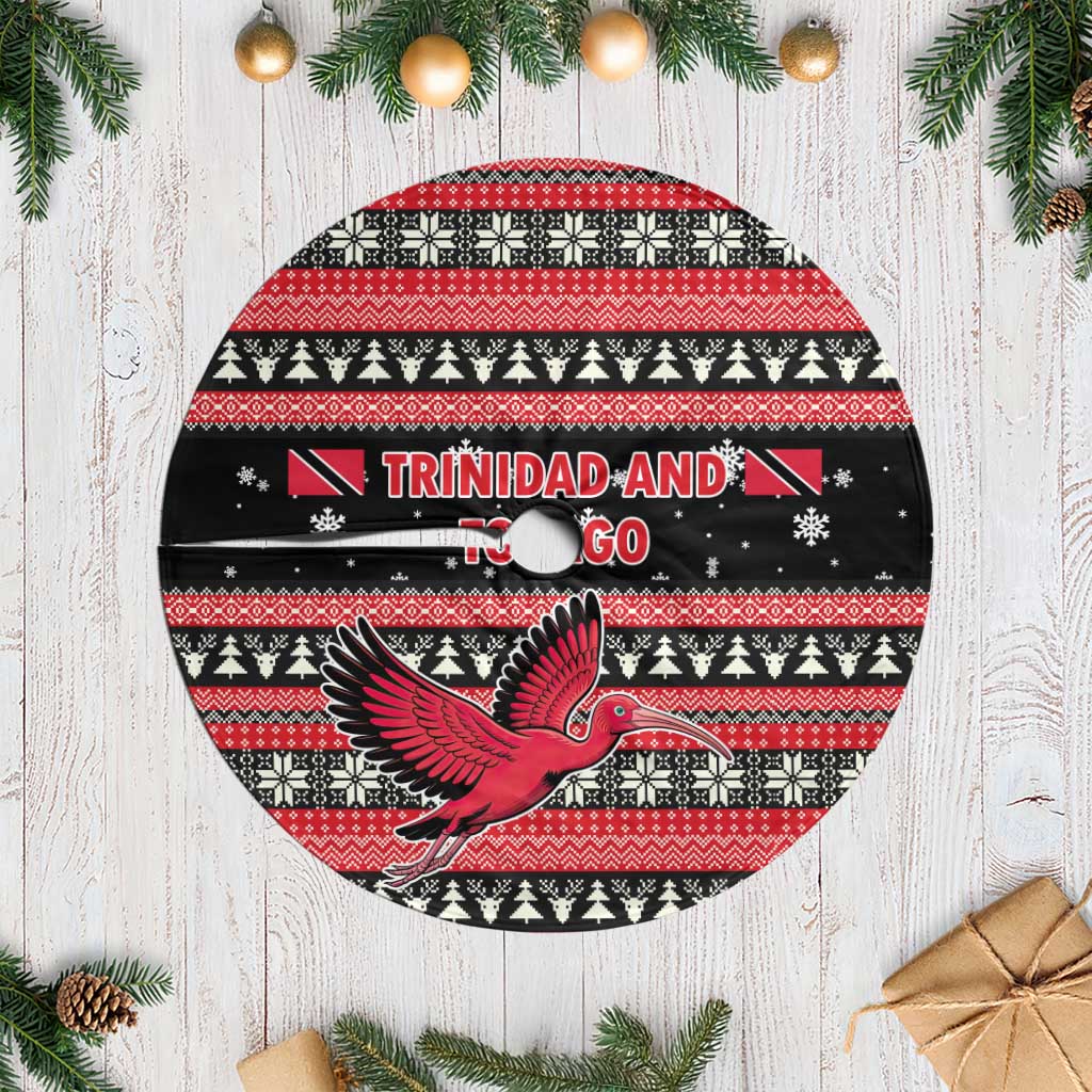 Trinidad and Tobago Christmas Tree Skirt Bird and Coat of Arms Design - Wonder Print Shop