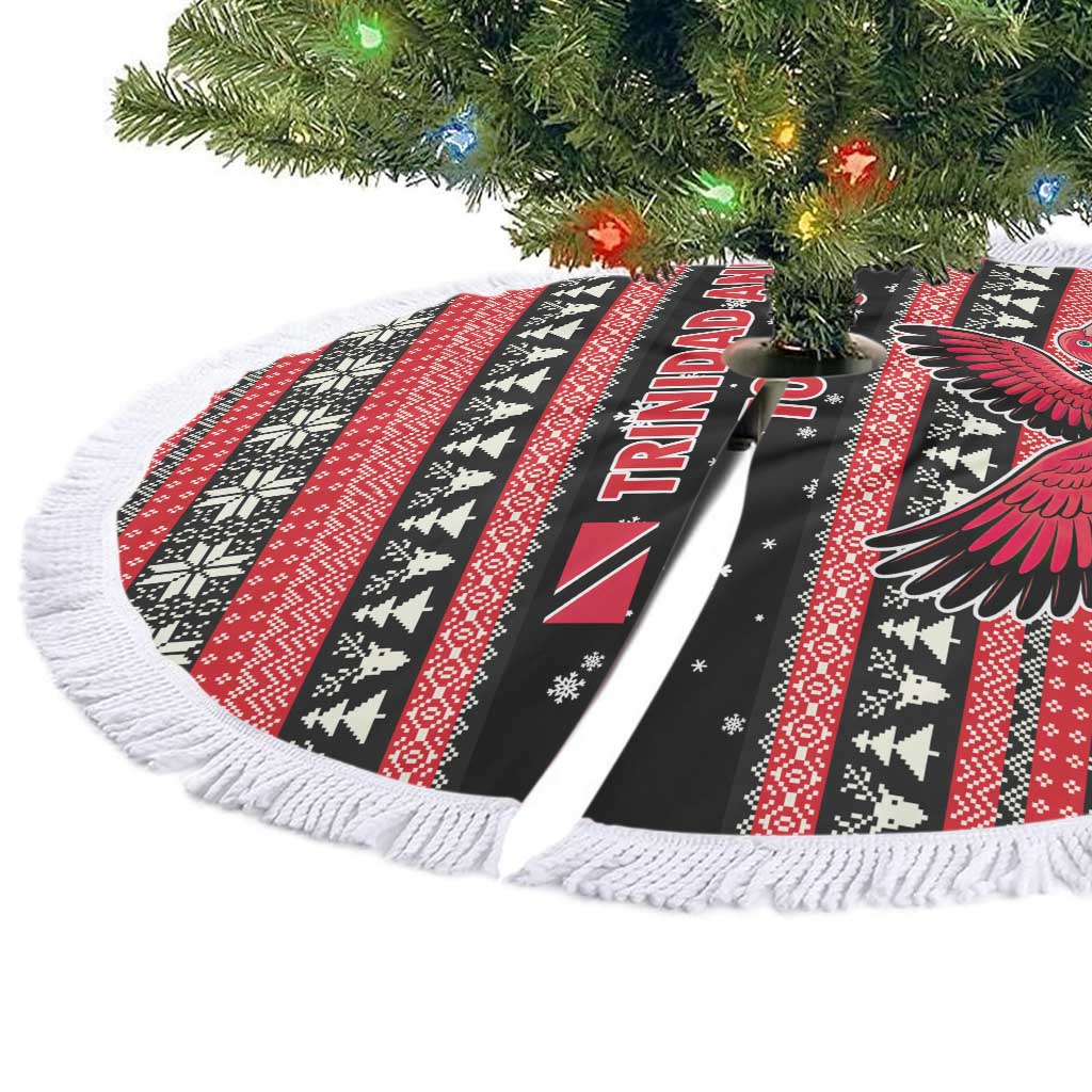 Trinidad and Tobago Christmas Tree Skirt Bird and Coat of Arms Design - Wonder Print Shop