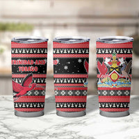 Trinidad and Tobago Christmas Tumbler Cup Bird and Coat of Arms Design - Wonder Print Shop