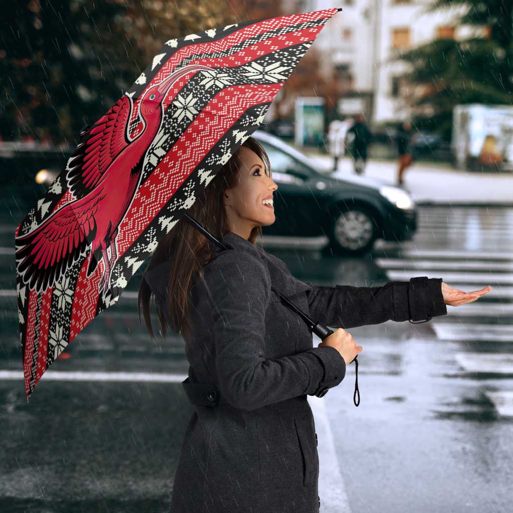 Trinidad and Tobago Christmas Umbrella Bird and Coat of Arms Design - Wonder Print Shop