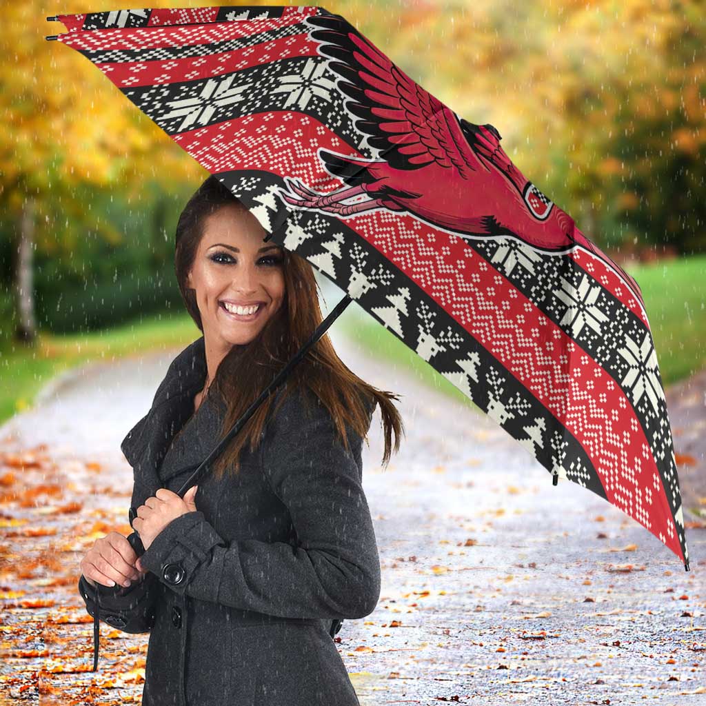 Trinidad and Tobago Christmas Umbrella Bird and Coat of Arms Design - Wonder Print Shop