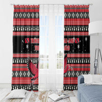 Trinidad and Tobago Christmas Window Curtain Bird and Coat of Arms Design - Wonder Print Shop
