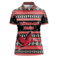 Trinidad and Tobago Christmas Women Polo Shirt Bird and Coat of Arms Design - Wonder Print Shop