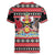 Trinidad and Tobago Christmas Women V-Neck T-Shirt Bird and Coat of Arms Design - Wonder Print Shop
